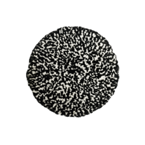 Borla Lana Blanca/Negra de Velcro 9″