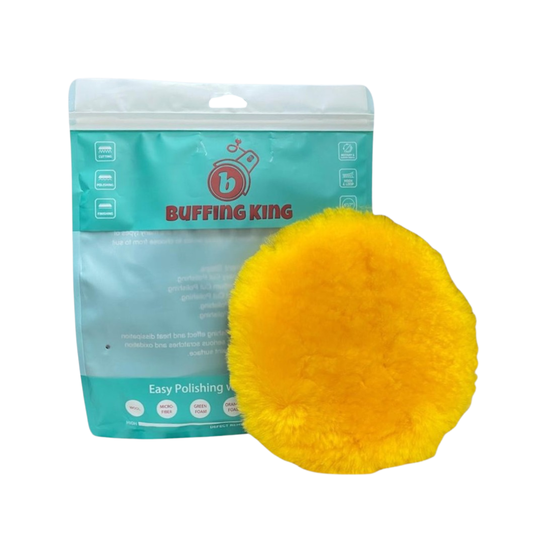 Pad de Lana Delgado Amarilla Corte Grueso 6"