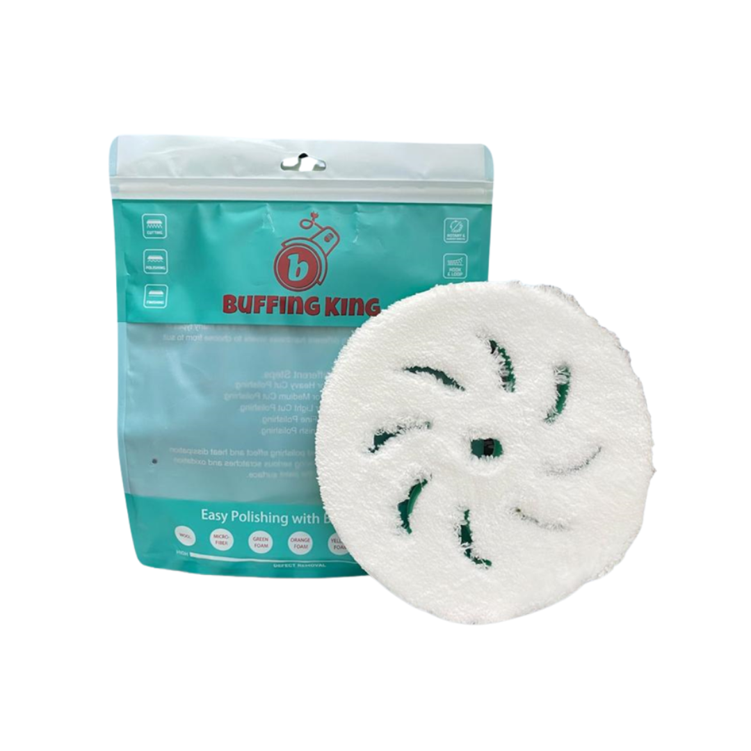 Pad de Microfibra Turbo Ventilado Verde 6" Pulgadas Corte Grueso